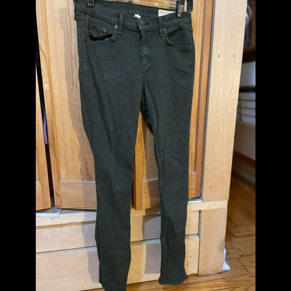 Rag and bone army green skinny jeans